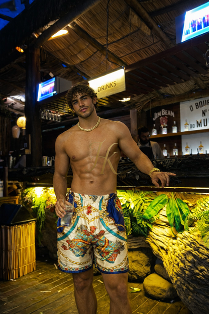 Conjunto de vestido de seda de lujo para hombre rojo