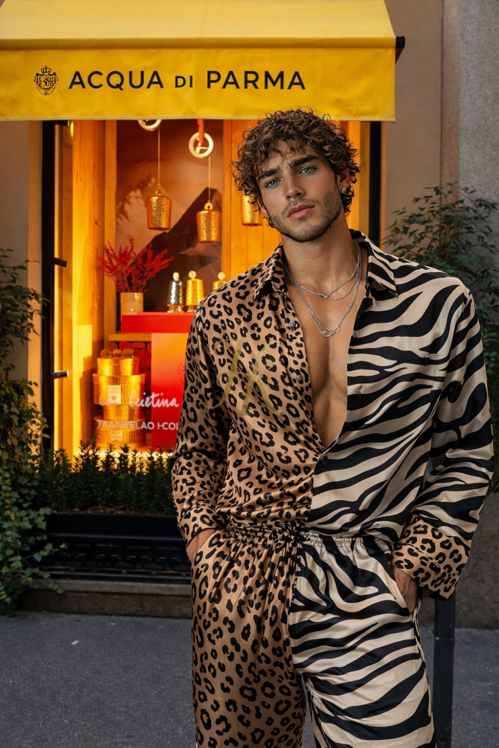 Velvet Eclipse Silk Set – Men’s Luxury Statement Shirt & Pants - kayibstrore