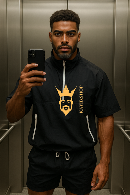 Men’s Casual Summer Tracksuit – 2PCS Short Sleeve Top & Shorts Set