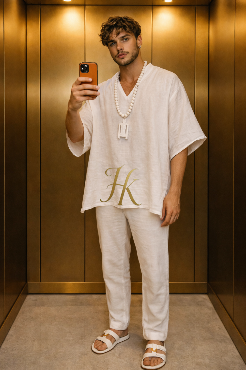 handmade men’s linen outfit set