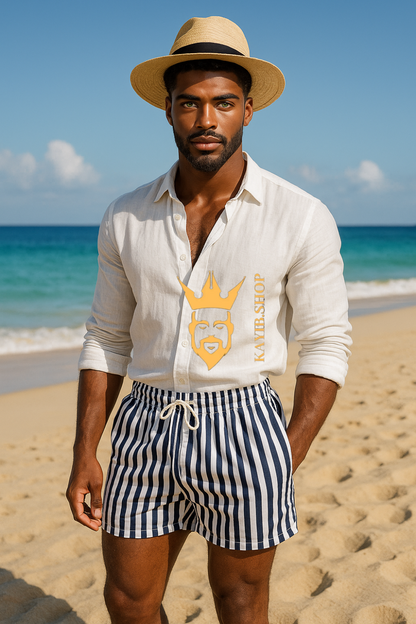 Tropical Vibes Men's Swim Trunks – Quick-Dry & Ultra-Comfortable Beach Shorts