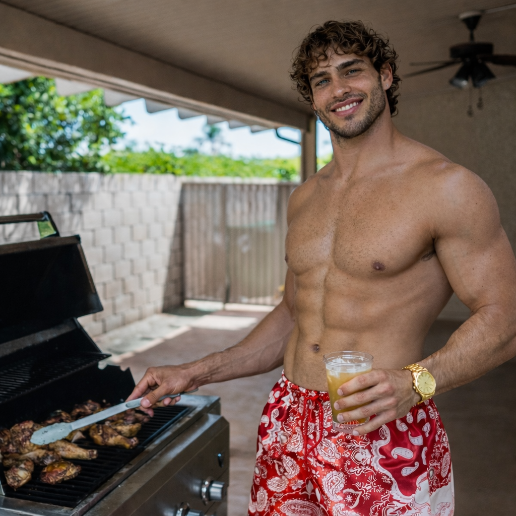 Conjunto de vestido de seda de lujo para hombre rojo