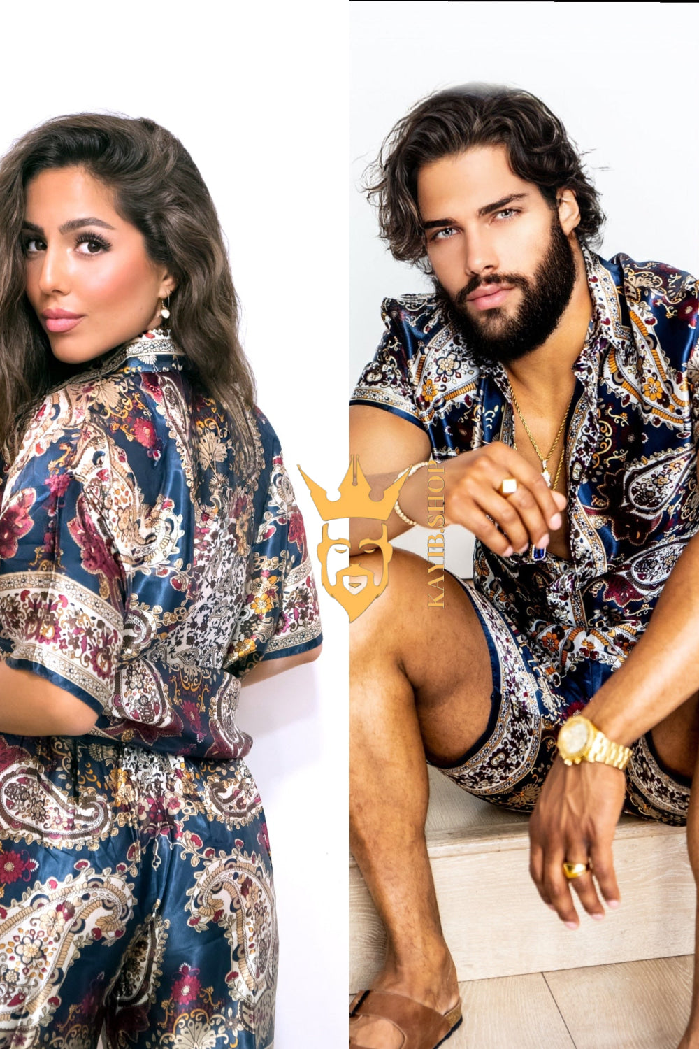 Ethereal Lace Couple Set – Luxury Matching Outfits for Elegant Celebrations
