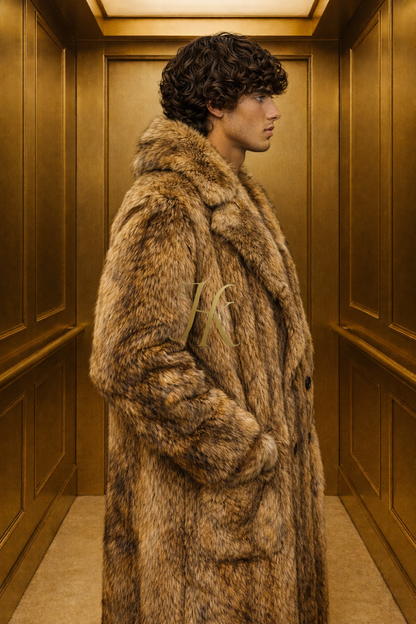 <transcy>Parka impermeable para hombre, chaqueta de invierno, nueva moda, abrigo largo de piel de conejo, Parkas para hombre, prendas de vestir exteriores de piel de zorro natural, ropa de calle</transcy>