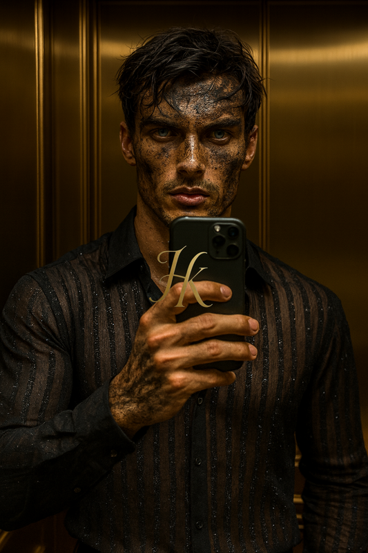 Men’s Premium Lace Set – French Tulle with Sequins & Beaded Embroidery Shirt and Pants
