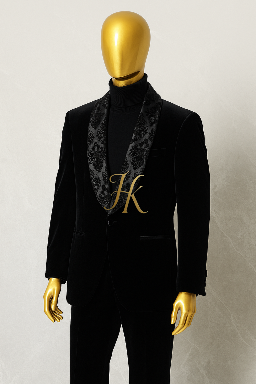 Men’s Luxury Velvet Suit Set – Elegant Slim Fit Two-Piece Tuxedo for Banquets & Formal Occasions