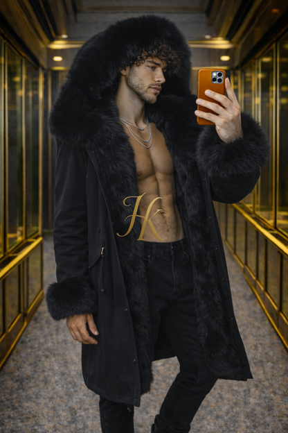 Luxury Fur Hooded Coat – Signature Edition