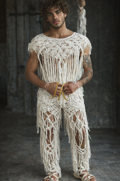 Luxury Handcrafted Macramé Outfit Set