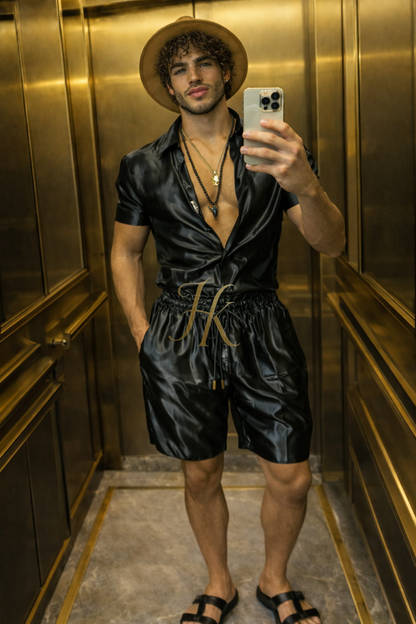 Premium Barocco Print Set - The Ultimate Summer Silk Outfit for Mens