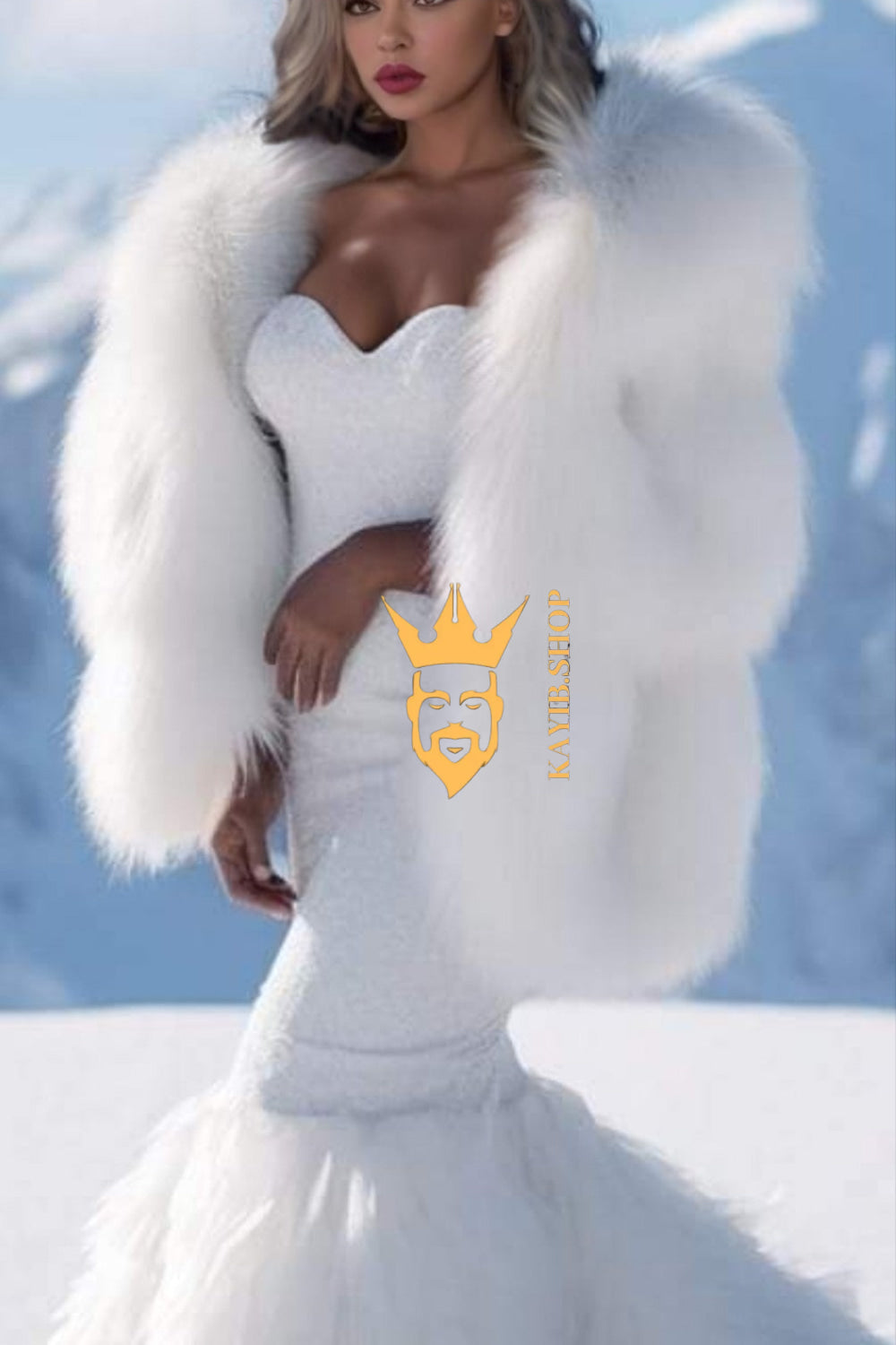 Luxury white Rabbit Fur Car Coat for women and mens- Stay Warm and Stylish this Fall - Genuine Softness Guaranteed - kayibstrore