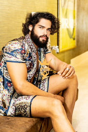 Handmade Men's Silk Set - Elevate Your Style with the Le Barroco Model - Perfect for Any Special Occasion - kayibstrore