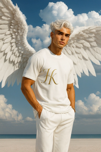 Men’s Summer Cotton Set – T-Shirt & Pants Two-Piece Outfit