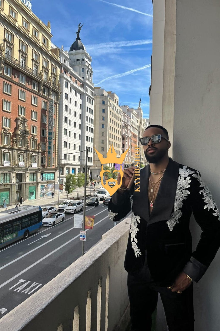 Luxury Handmade Custom velvet blazer Men&