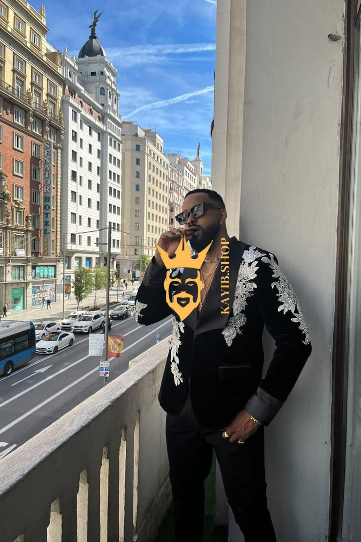 Luxury Handmade Custom velvet blazer Men&