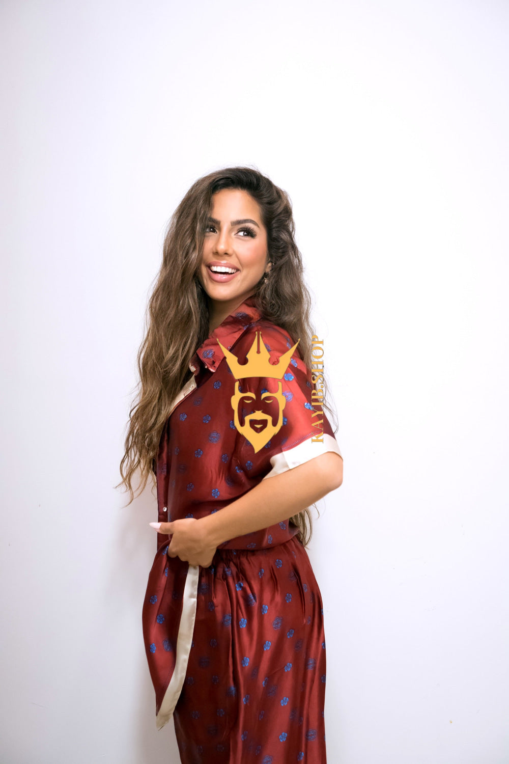 Lunar Luxe: Premium Silk Shirt and Pants - kayibstrore