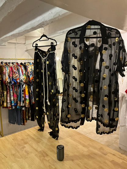 KAYIB Black Gold Sheer Set