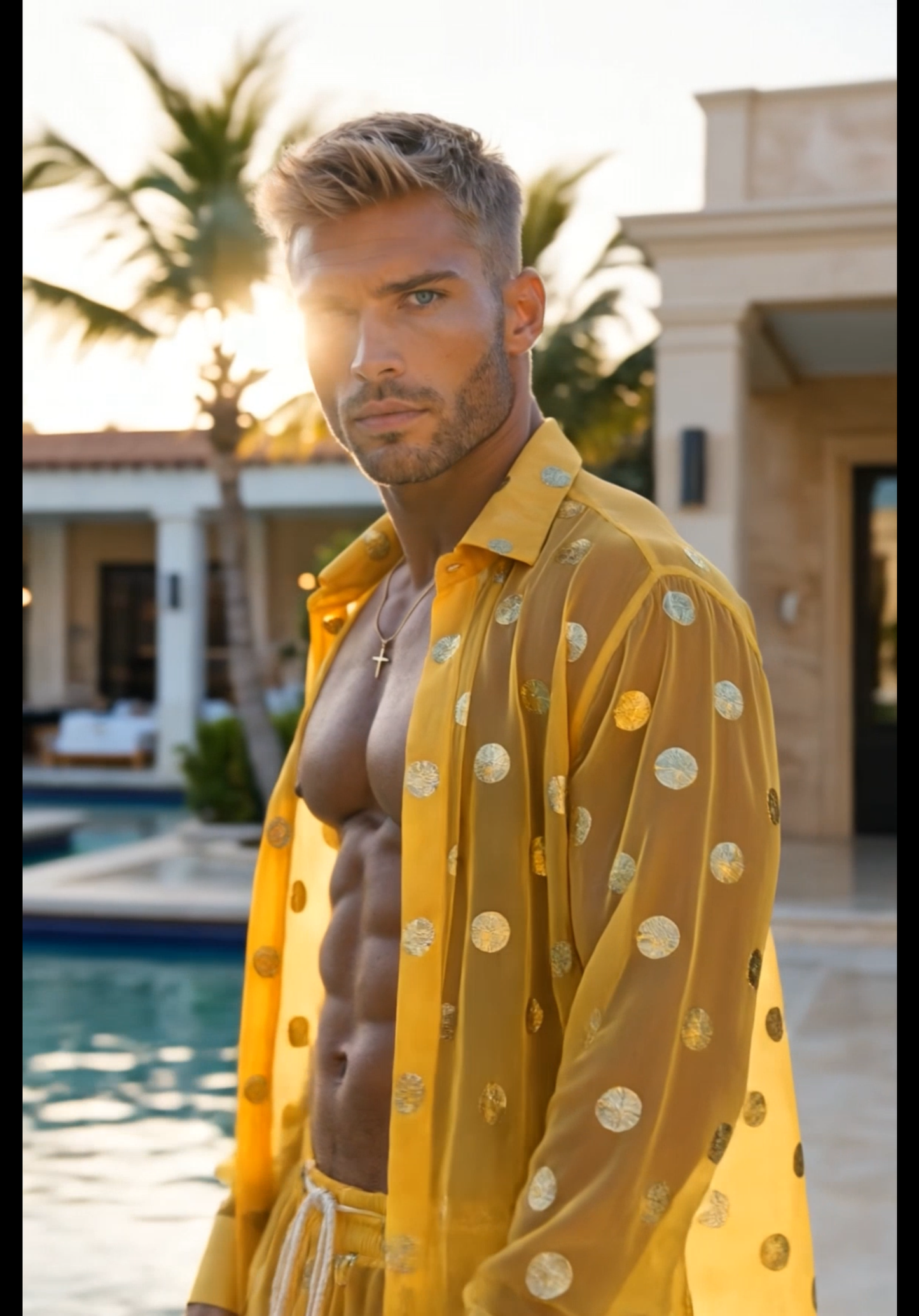 Golden Mirage Embroidered Resort Premium Set