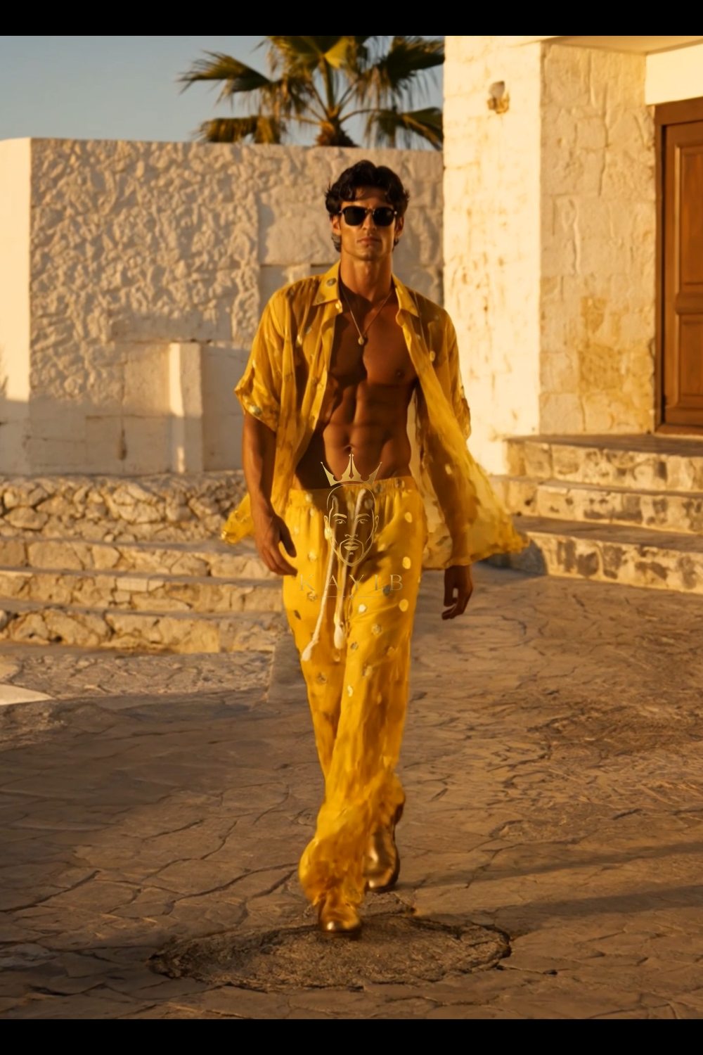 Golden Mirage Embroidered Resort Set