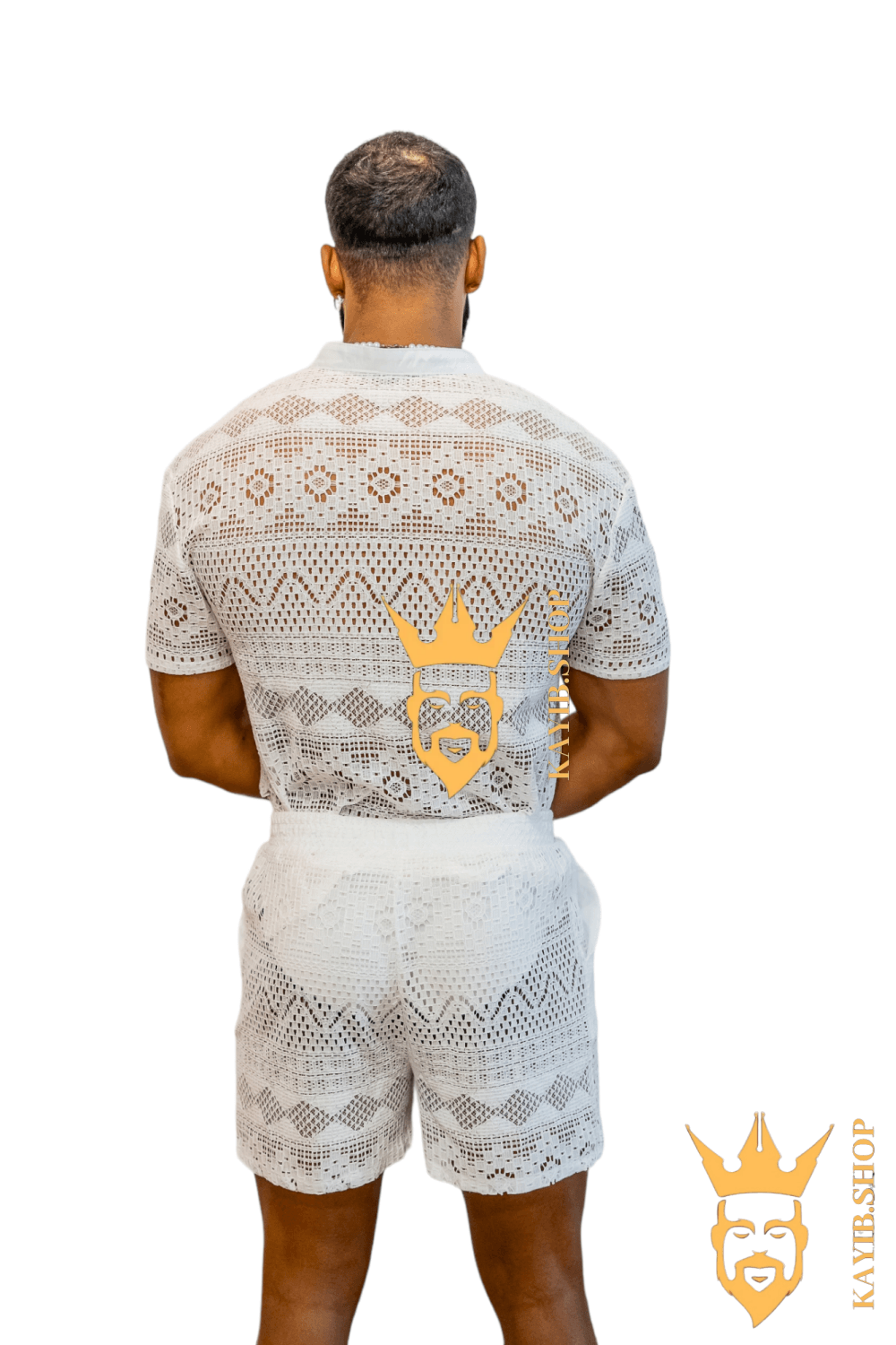 Luxurious Men's White Shirt and Shorts Set - Elevate Your Summer Style - Perfect for Any Occasion - kayibstrore