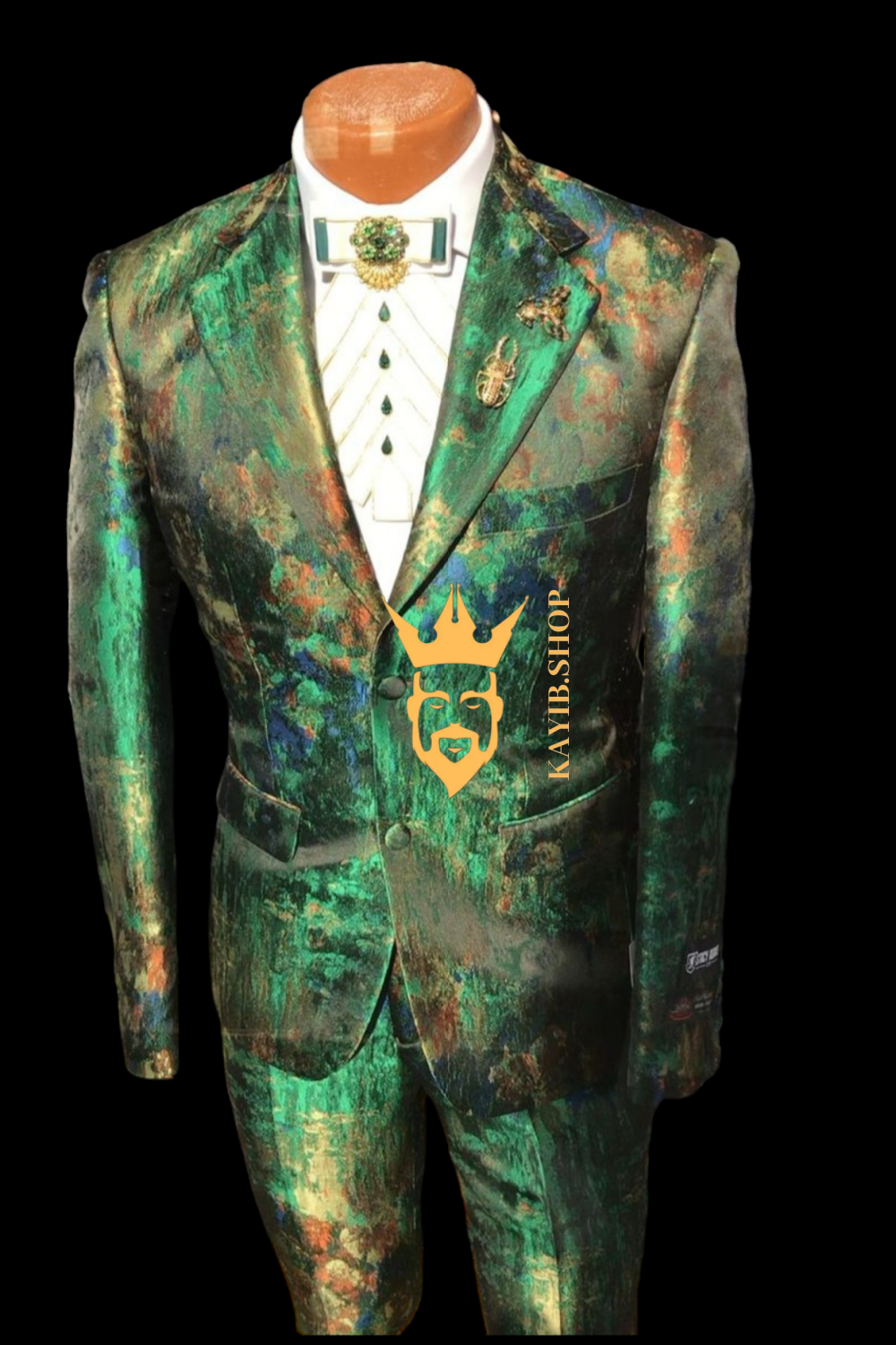 Mens Suit Premium 2 Pieces Rust / printed Mens Suit for Wedding, Engagement, Prom, Groom wear and Groomsmen Suits