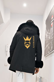The Ultimate Men's Black Fox Fur Parka: Luxurious Style and Versatility - kayibstrore