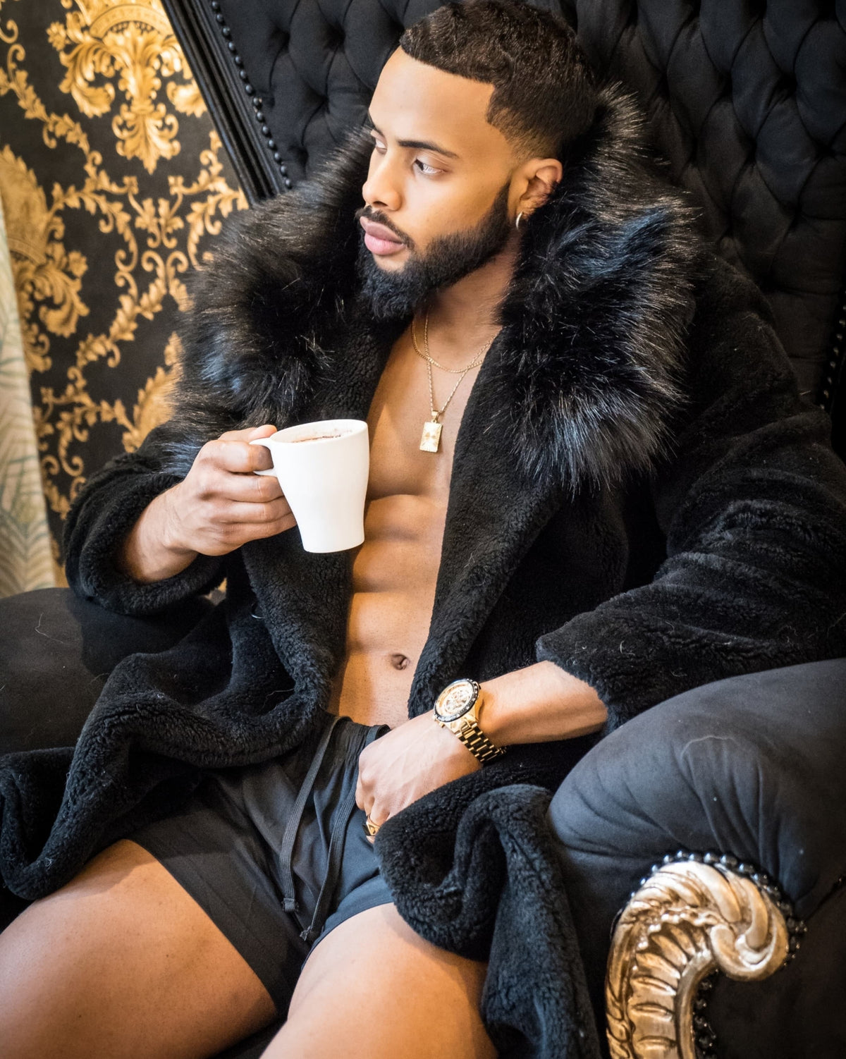 Handmade Men's Teddy Designer Coat