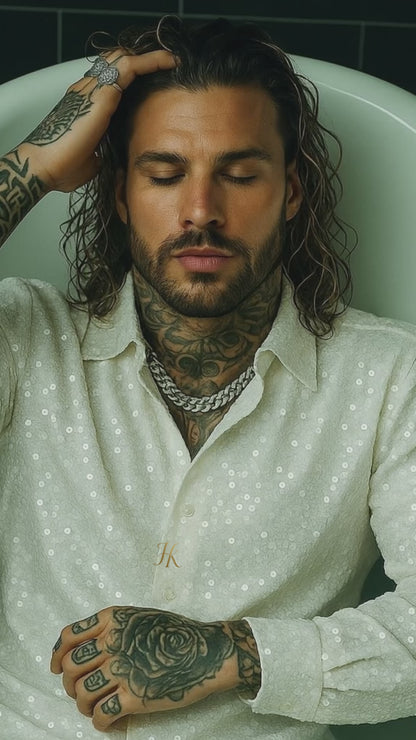 Men’s Luxury Embroidered Lace Set – Handmade