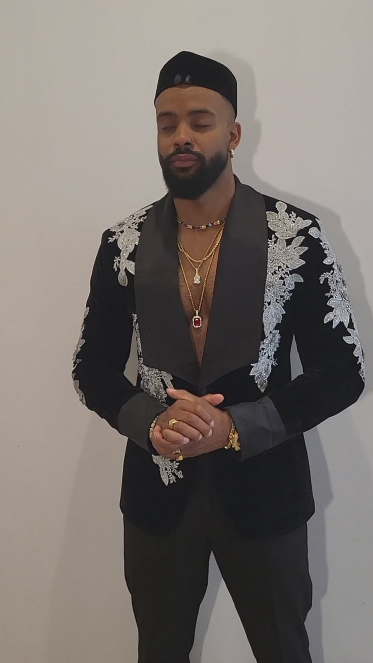 Fashion Luxury Handmade Custom velvet blazer Men&
