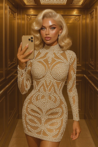 Handmade luxury dress for wedding or cocktail