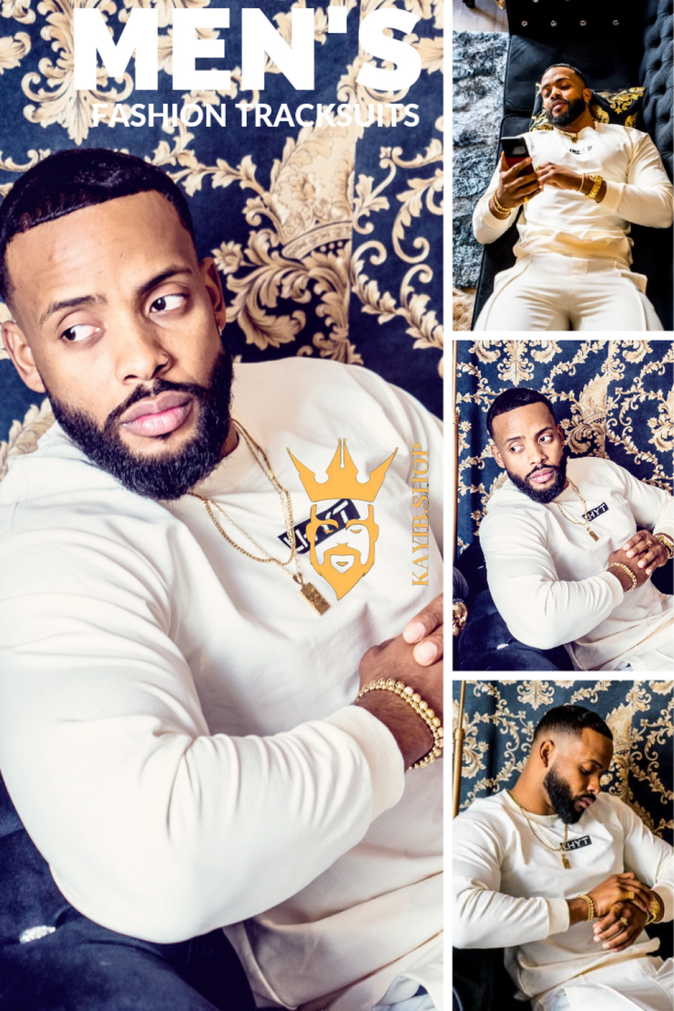 Fashion Mens Sportwear Tracksuits Sets Top & Bottoms