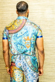 Mens Satin Silk Set 2Pcs
