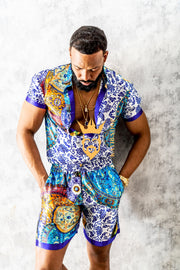 Mens Satin Silk Set 2Pcs