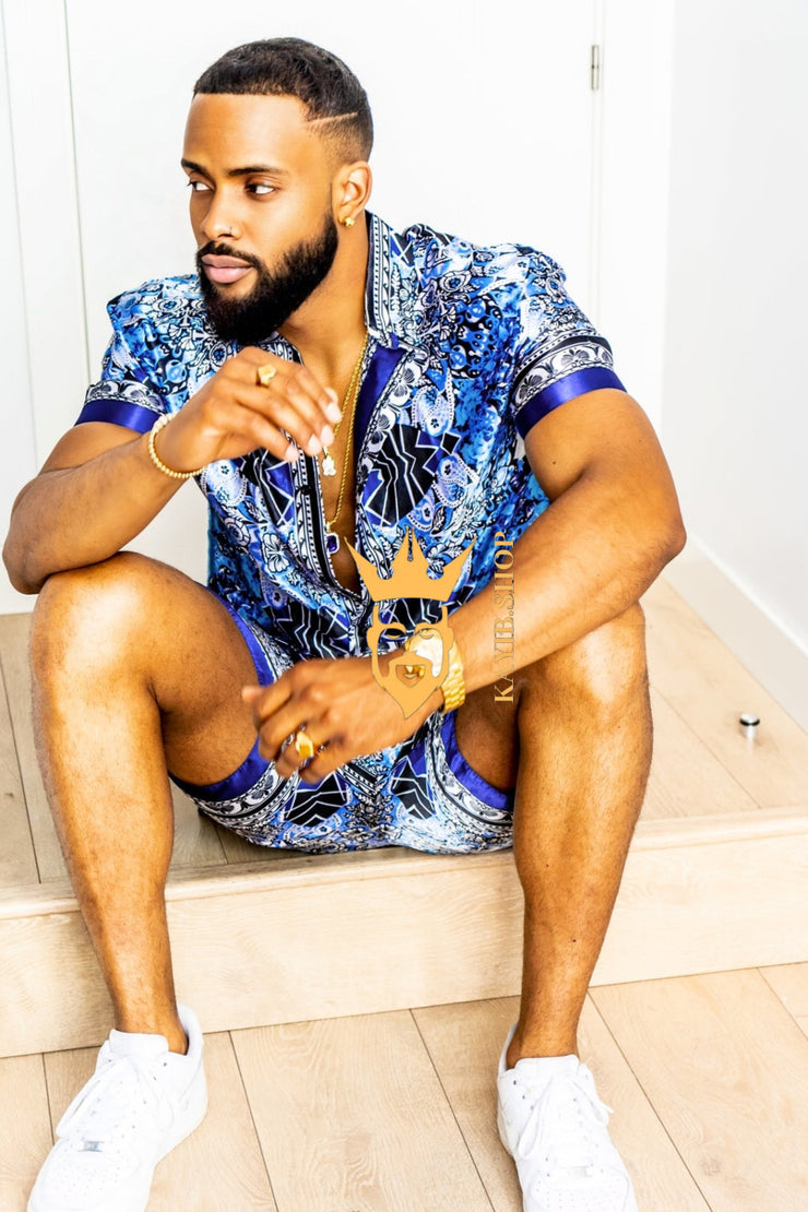 Mens Satin Silk Set 2Pcs