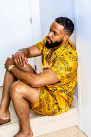 Mens Gold Luxury Silk Set