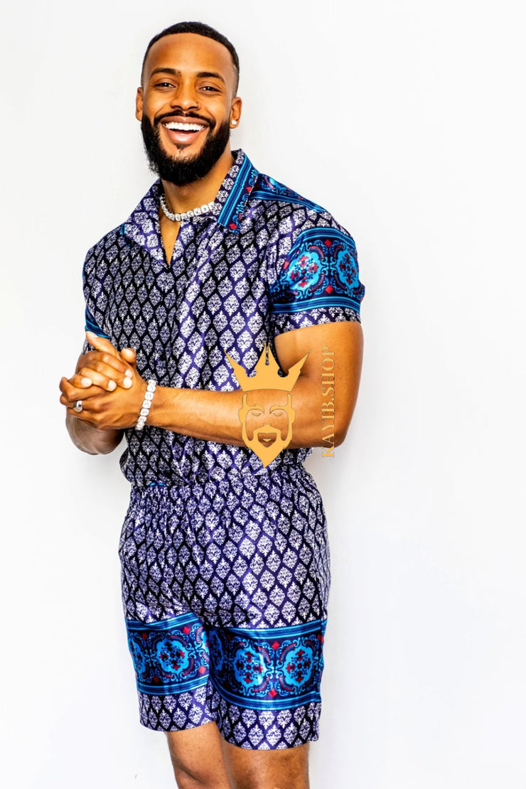Mens Satin Silk Set 2Pcs