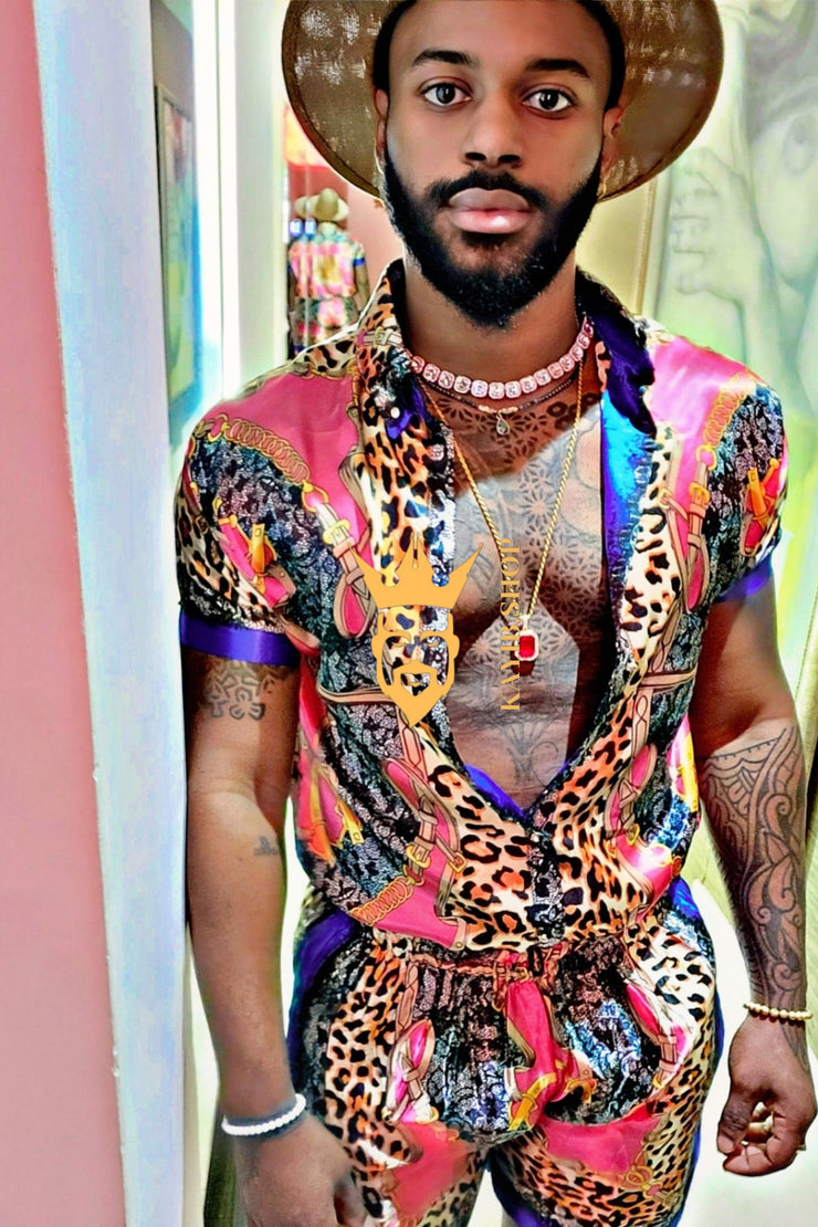 Barocco Silk Set Shirt+ Short