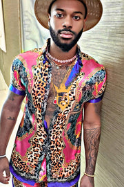 Barocco Silk Set Shirt+ Short