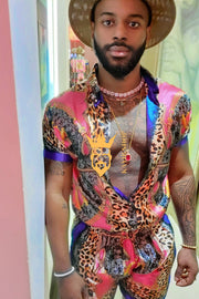 Barocco Silk Set Shirt+ Short