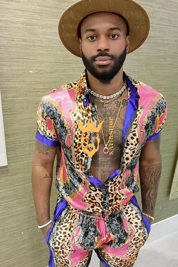 Barocco Silk Set Shirt+ Short