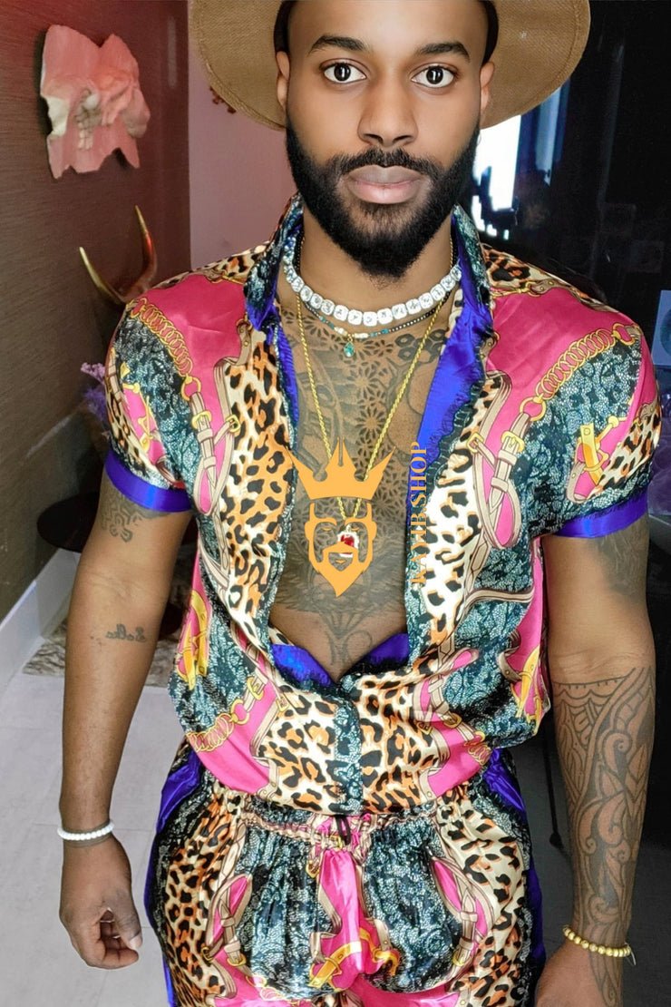 Barocco Silk Set Shirt+ Short