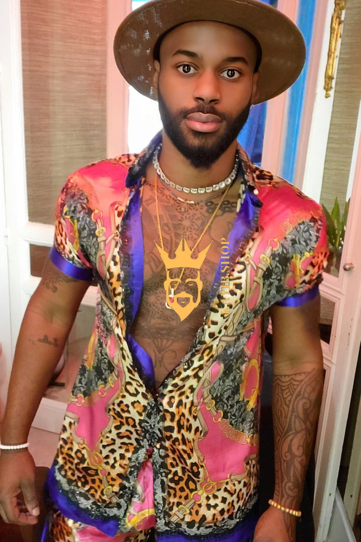 Barocco Silk Set Shirt+ Short