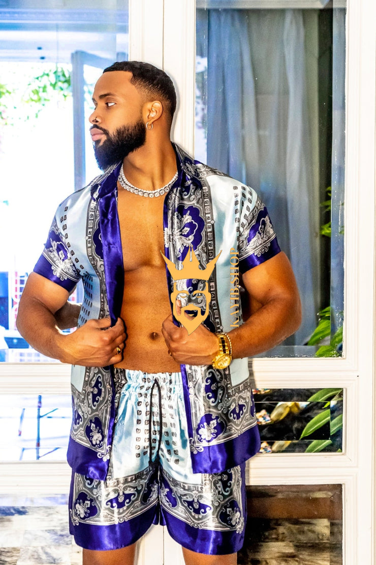 Mens Luxury Silk Dress Set Outfits