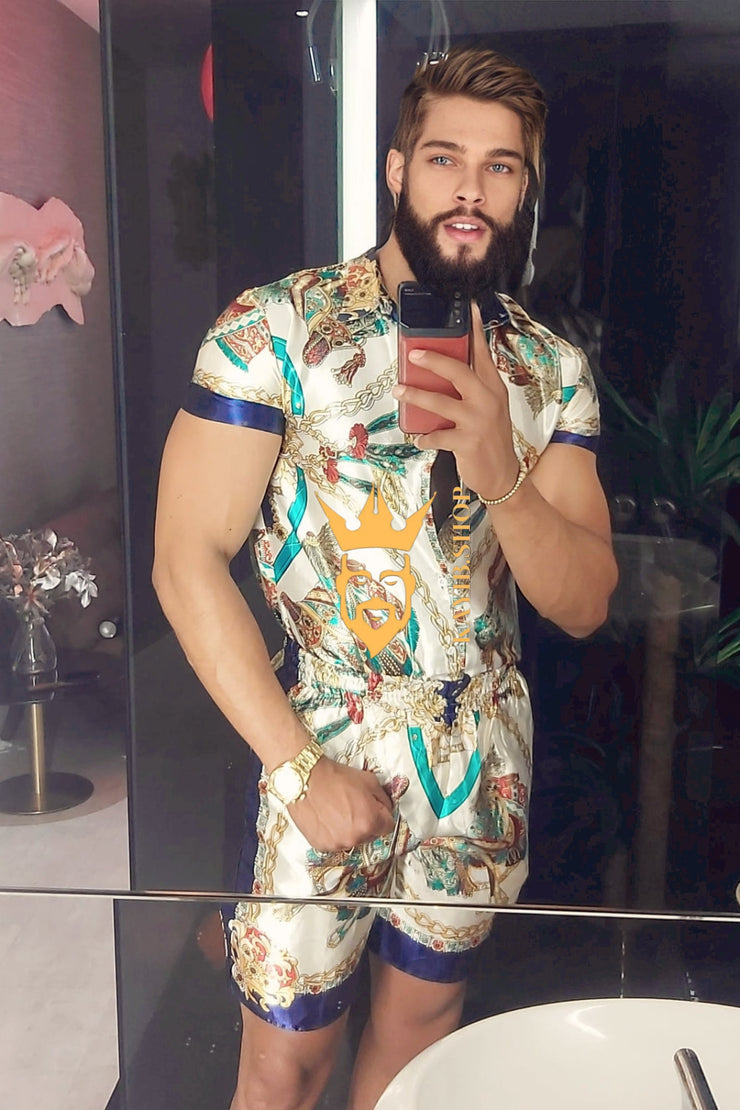 Luxury Fashion Mens Summer Silk