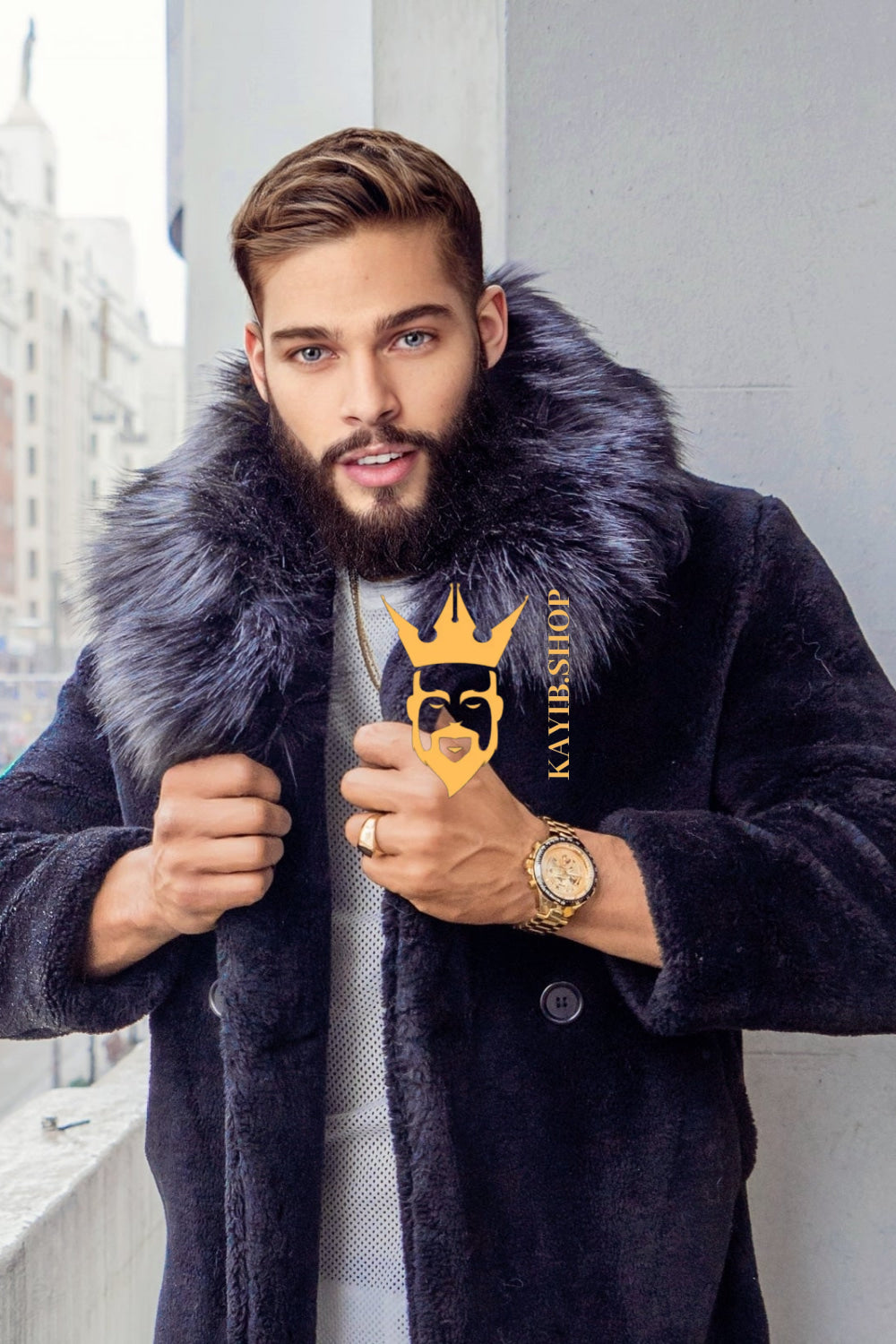 Handmade Men's Teddy Designer Coat - Endure Canadian Winters with Style and Comfort - kayibstrore