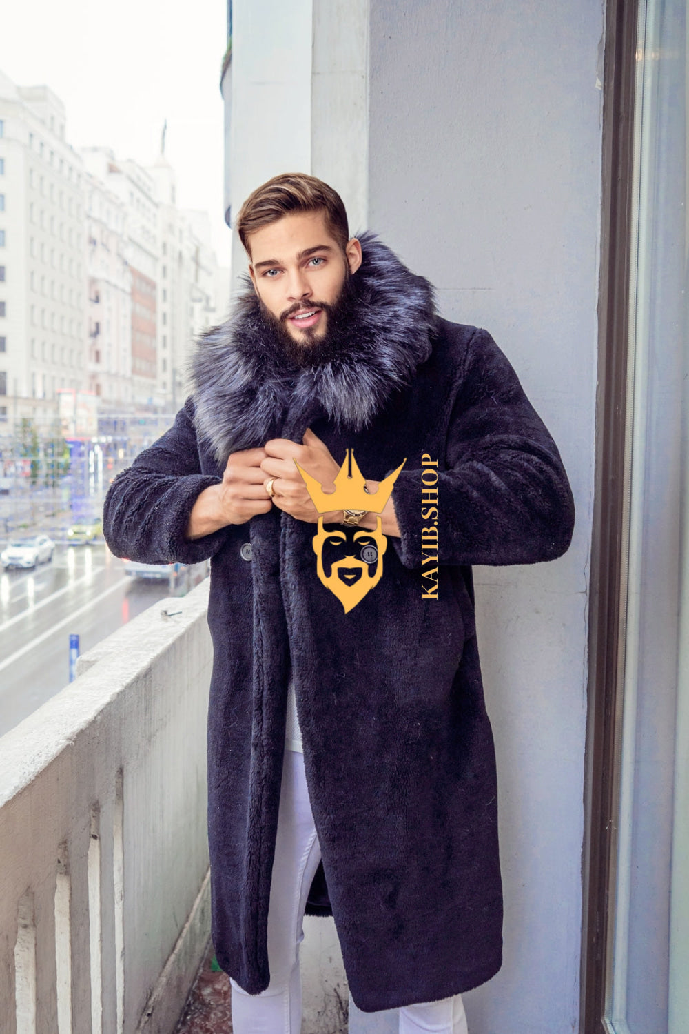 Handmade Men s Teddy Designer Coat Endure Canadian Winters with Style and Comfort