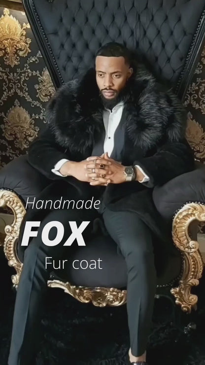 Teddy Luxury Handmade Men's Fur Coat - Limited Edition Italian Leather Outerwear for Eclectic Masculine Style - Stay Warm in Ultimate Comfort and Sophistication