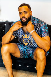 Mens Satin Silk Set 2Pcs