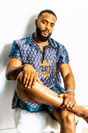 Mens Satin Silk Set 2Pcs