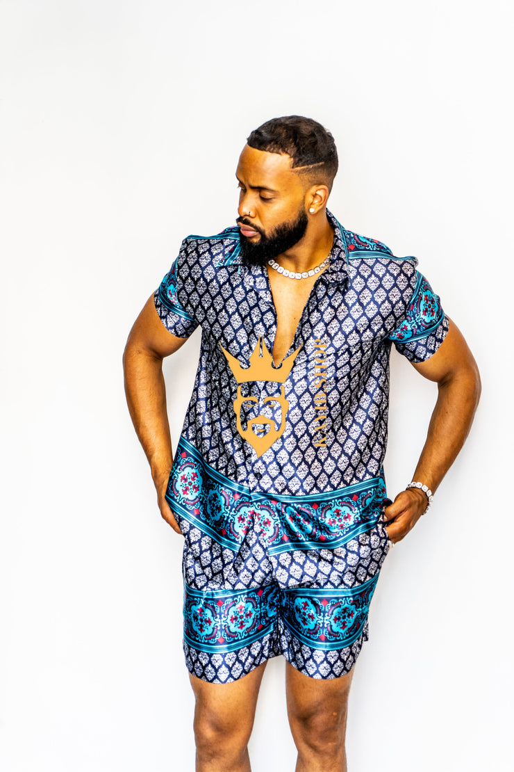 Mens Satin Silk Set 2Pcs