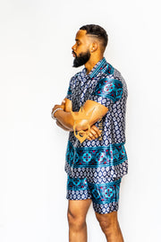Mens Satin Silk Set 2Pcs